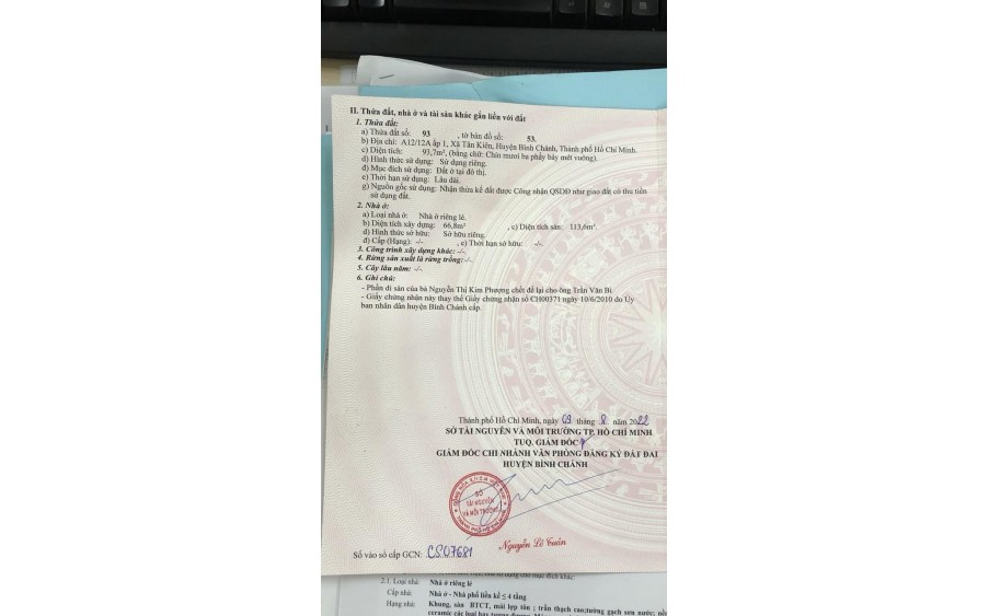 1 trệt 1 lầu, Tân Kiên, Bình Chánh